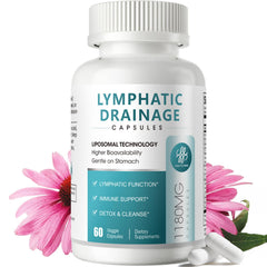 iMATCHME Lymphatic Drainage bottle and capsules support gentle fluid balance.