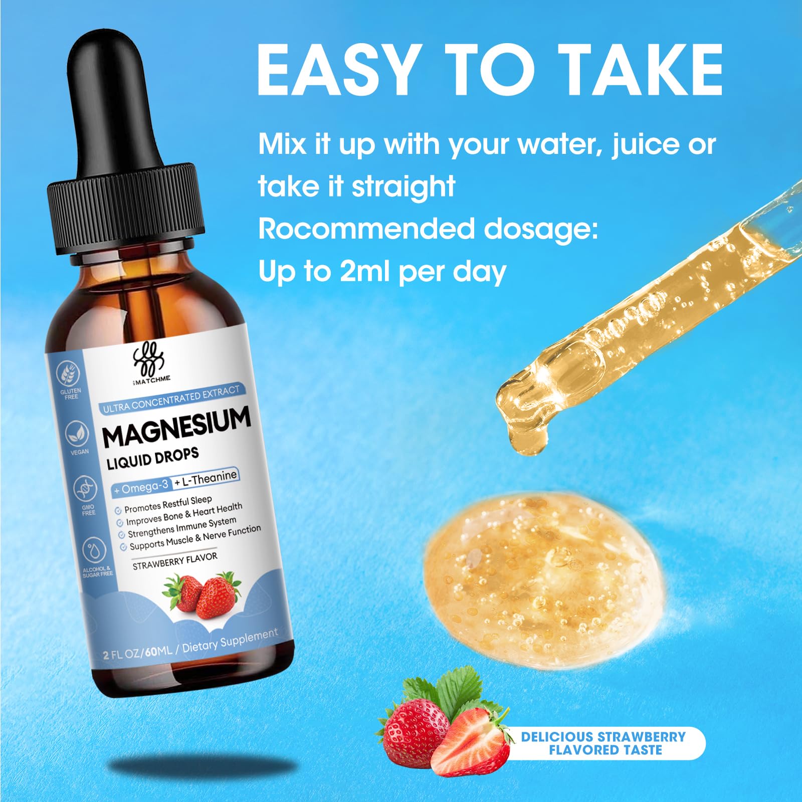 iMATCHME bottle shows omega-3 and vitamins for balanced energy and focus