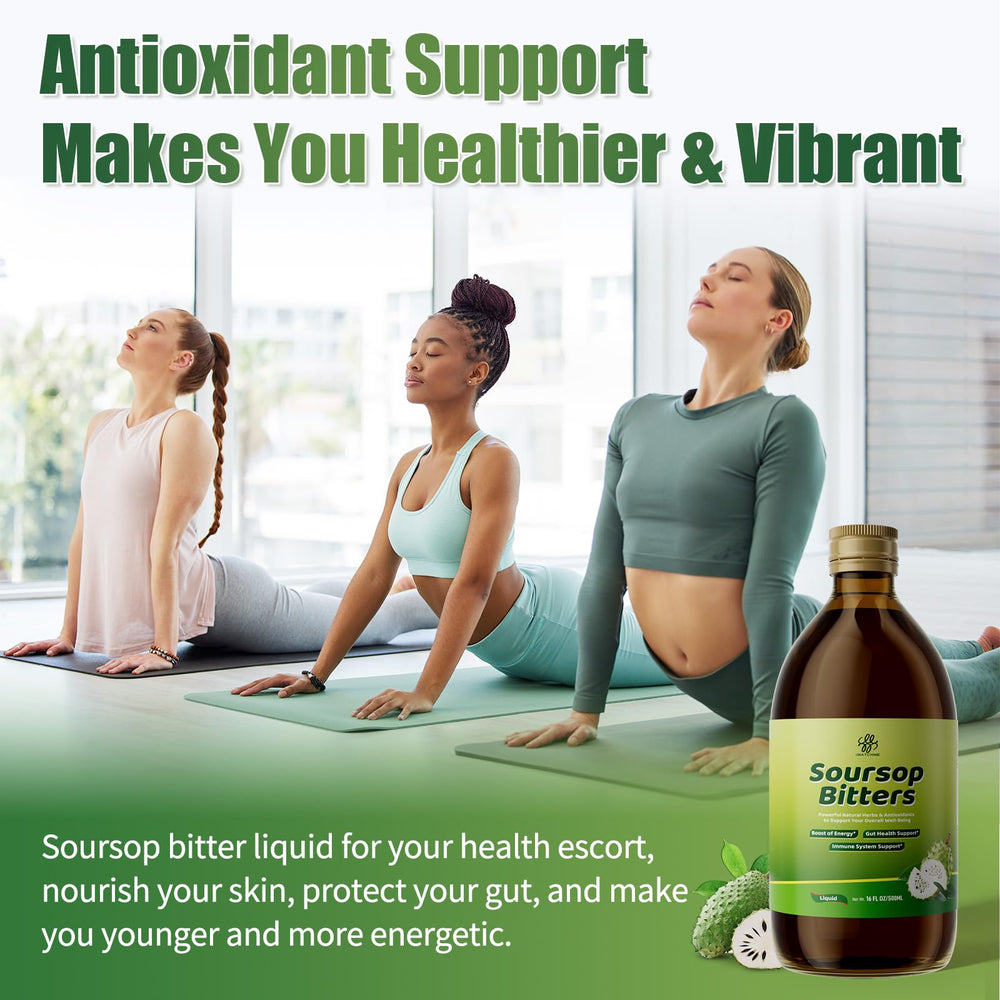 iMATCHME Soursop Bitters in a glass ready to drink for wellness.