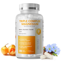iMATCHME Triple Magnesium Complex bottle on nightstand suggesting sleep support