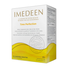 Imedeen Time Perfection bottle held in hand for easy daily use