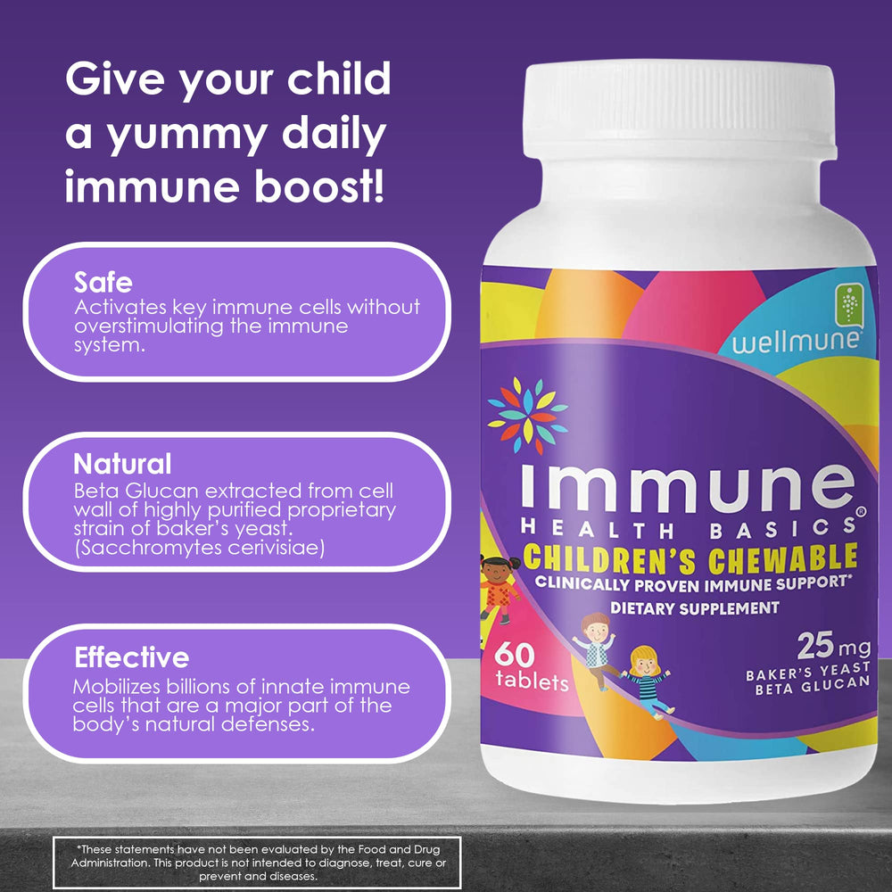 Immune Health Basics beta-glucan tablet closeup highlights purified beta glucan content.