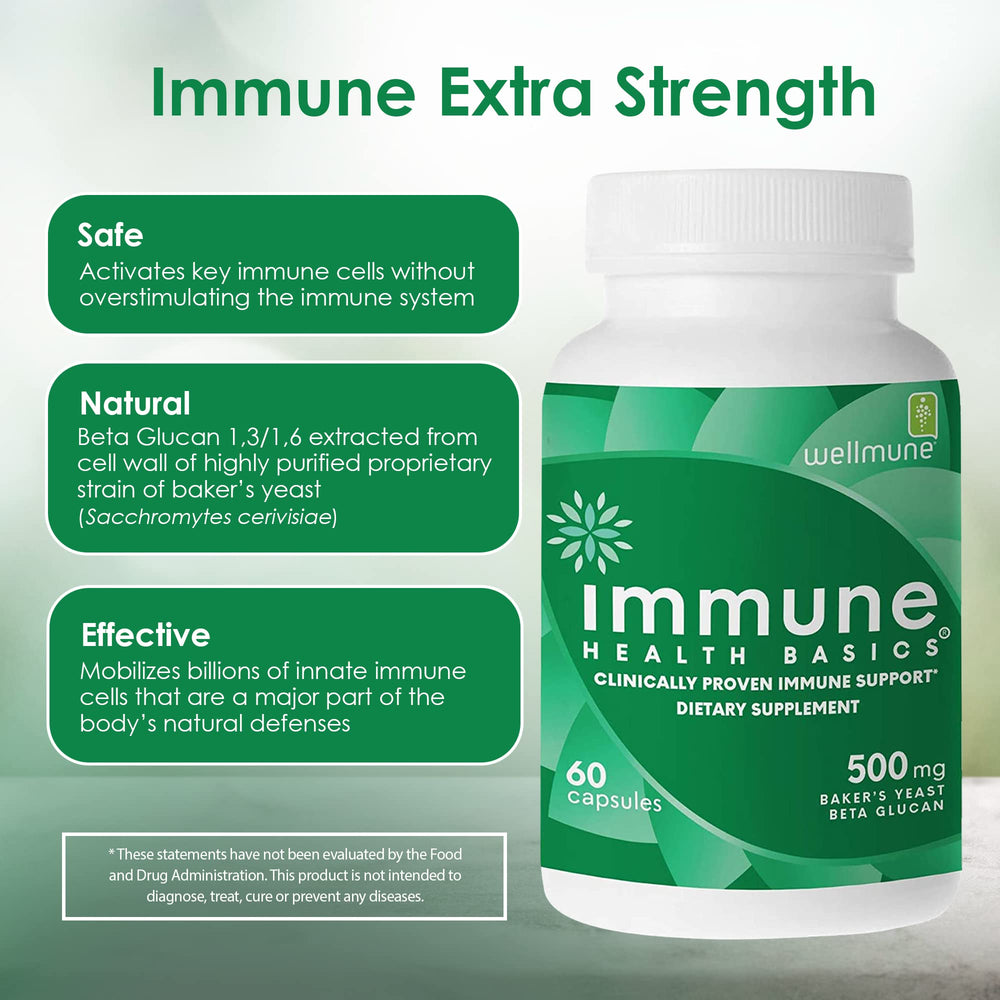 Immune Health Basics Ultra Strength Immunity capsules provide convenient daily immune support.