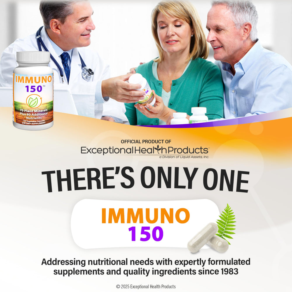 Daily use scenario showing adults and kids taking Immuno 150.