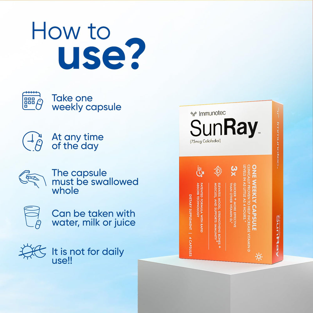 Immunotec Sunray capsule-pack focuses on easy weekly use