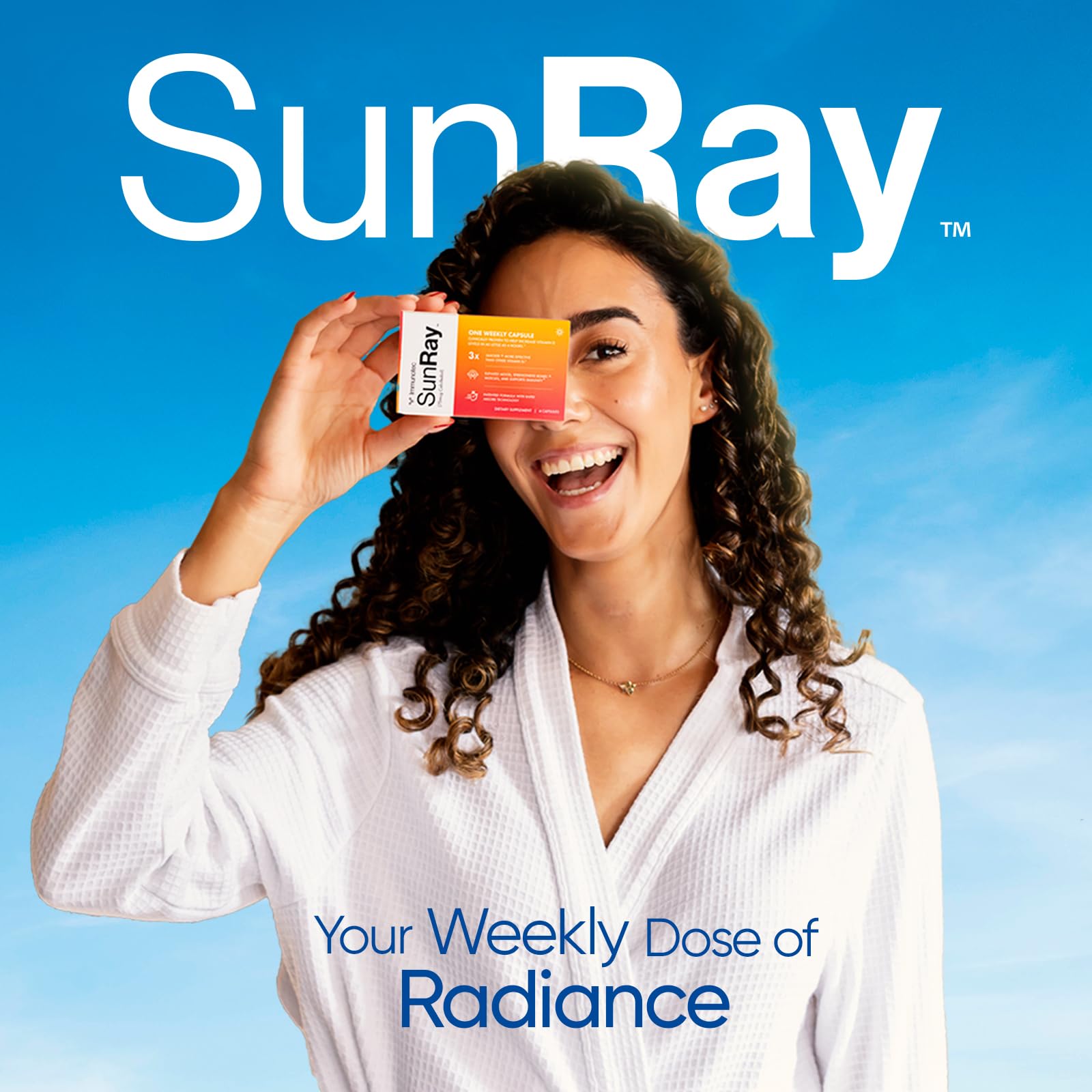 Immunotec Sunray lifestyle scene during morning routine with vitamin D