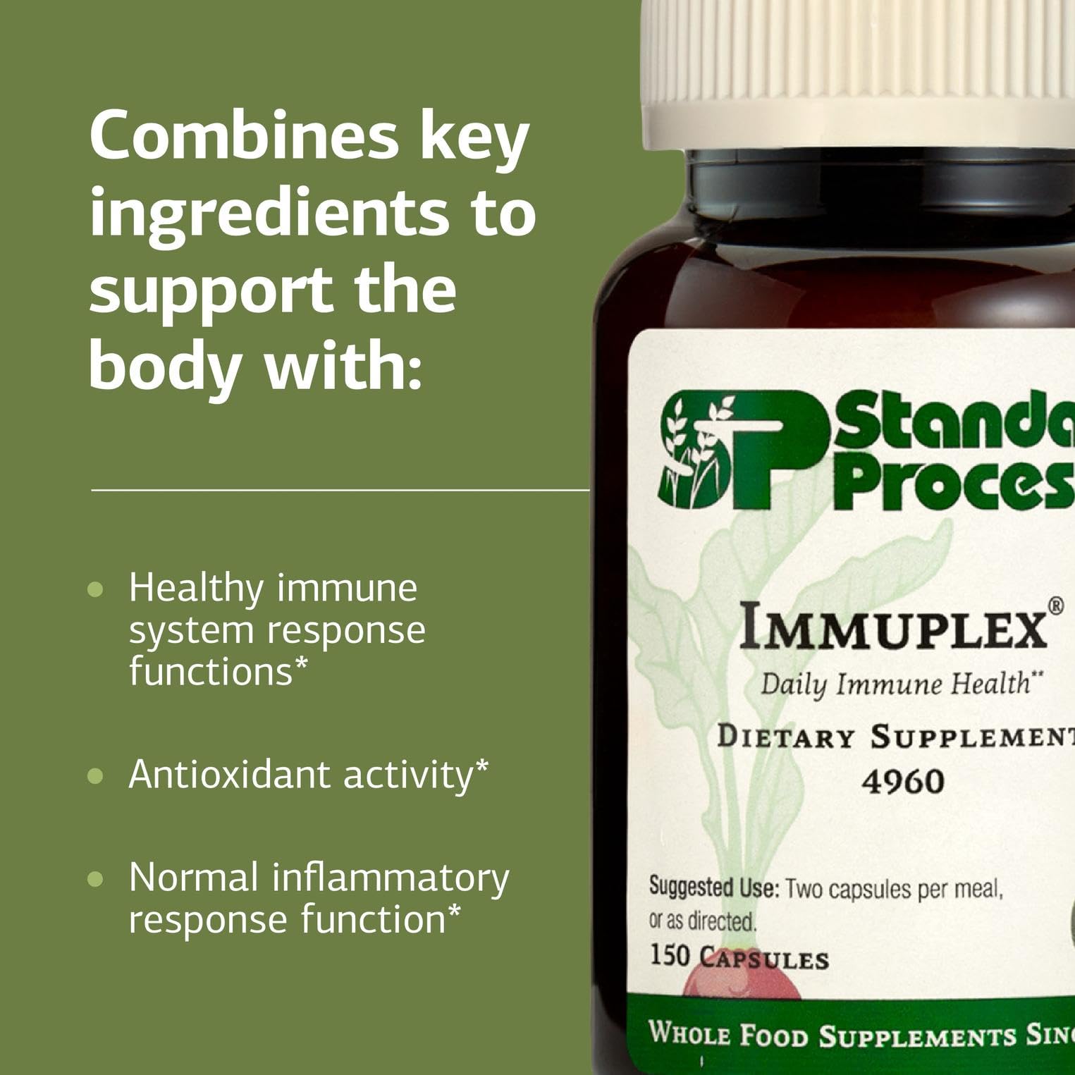 Immuplex vitamin blend with B vitamins and antioxidants.