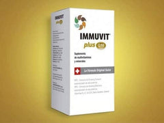 IMMUVIT-PLUS-Q10 nutrition facts label shows vitamin and mineral balance.