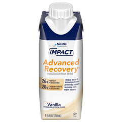 Impact Advanced Recovery Drink vanilla bottle ready for post-surgery nutrition support.