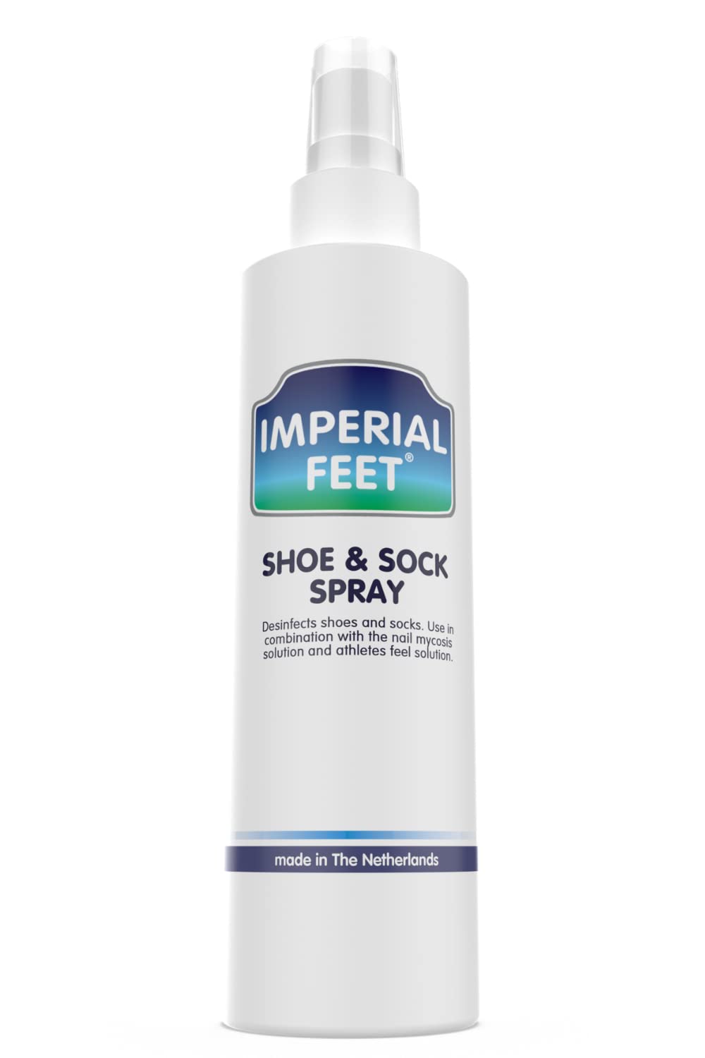 Imperial Feet advanced foot spray bottle keeps feet and shoes fresh.