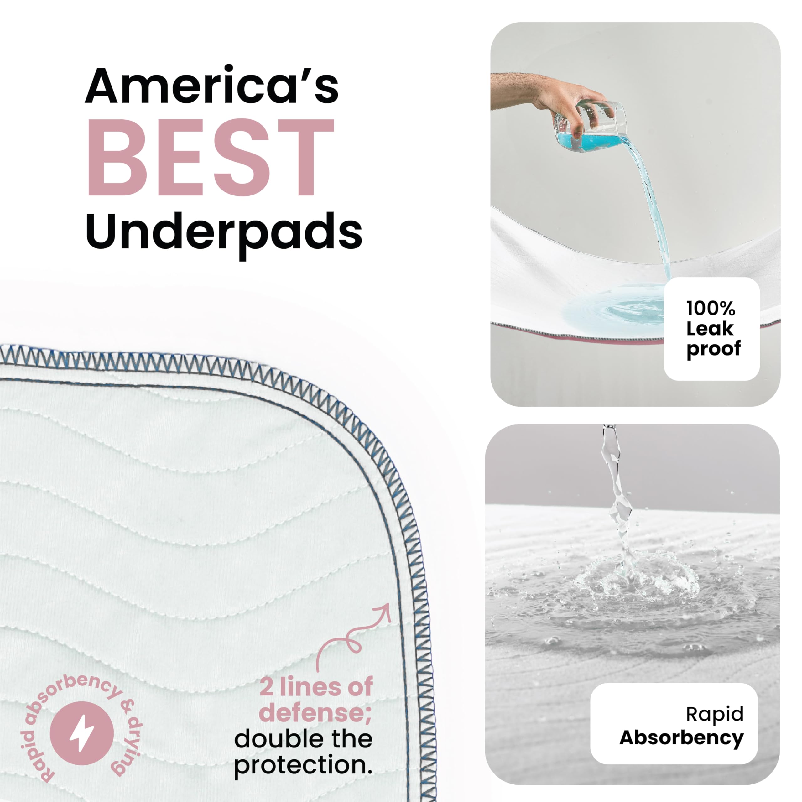 IMPROVIA bed protector pad waterproof 34x36 safeguards furniture from spills