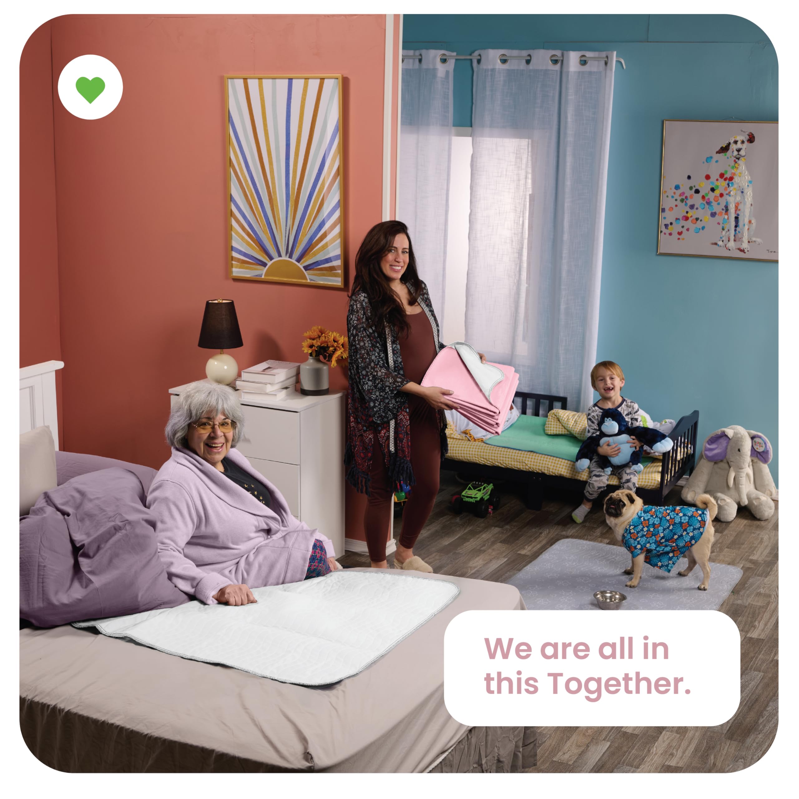 IMPROVIA underpad stain-resistant design stays neat after washing