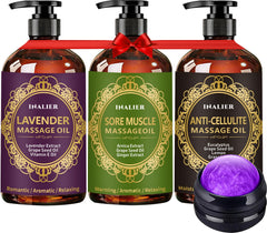 INALIER massage oil set packaging upgrade for premium at-home spa use