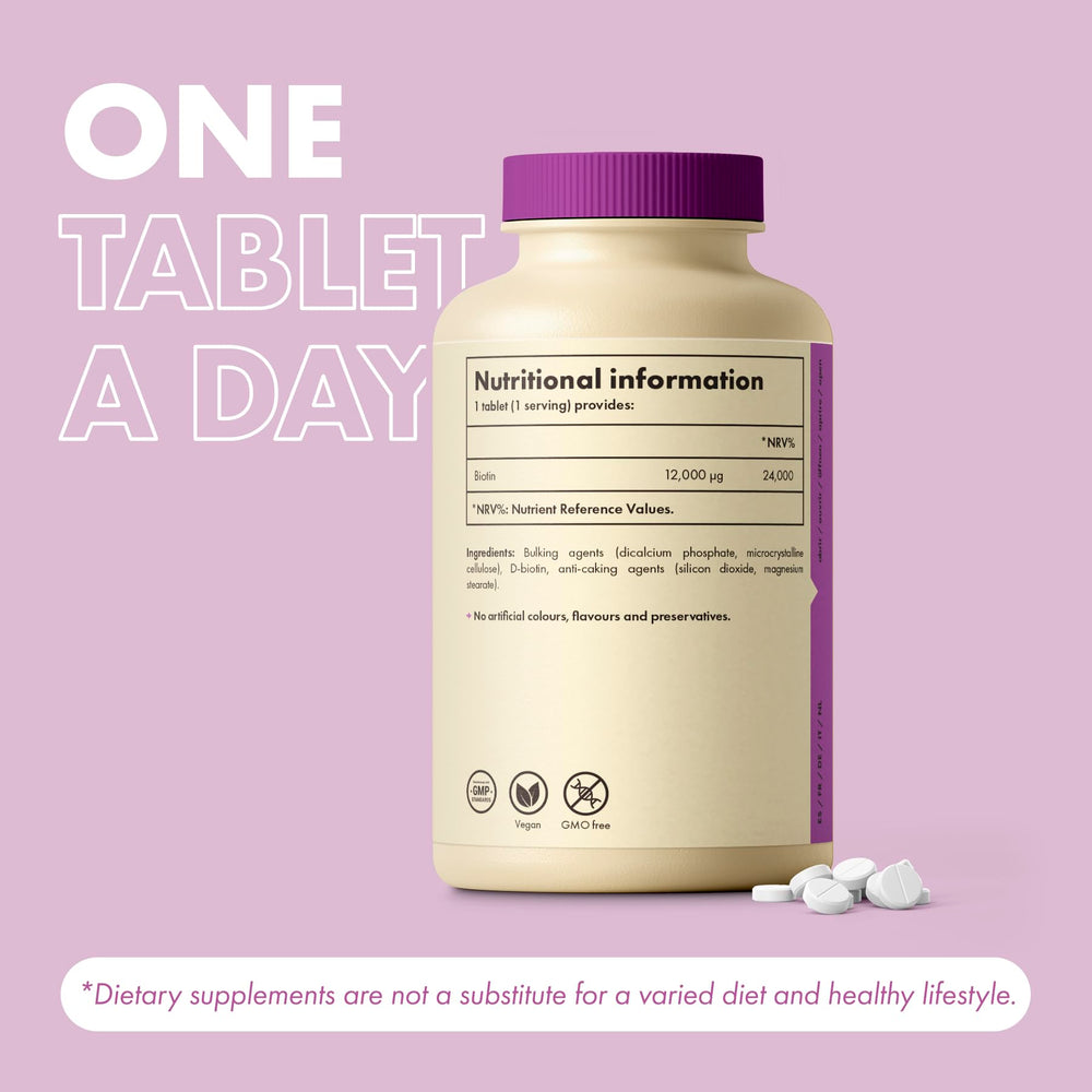 Incite Nutrition biotina empaque compacto para consumo diario