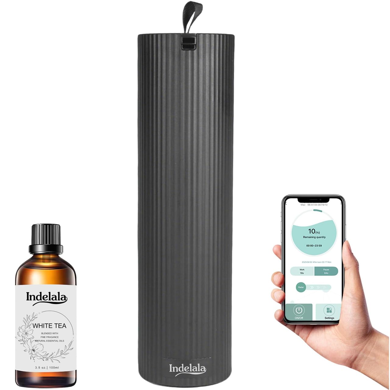Indelala Scent Diffuser Starter Kit showing wide-coverage diffuser for large spaces.
