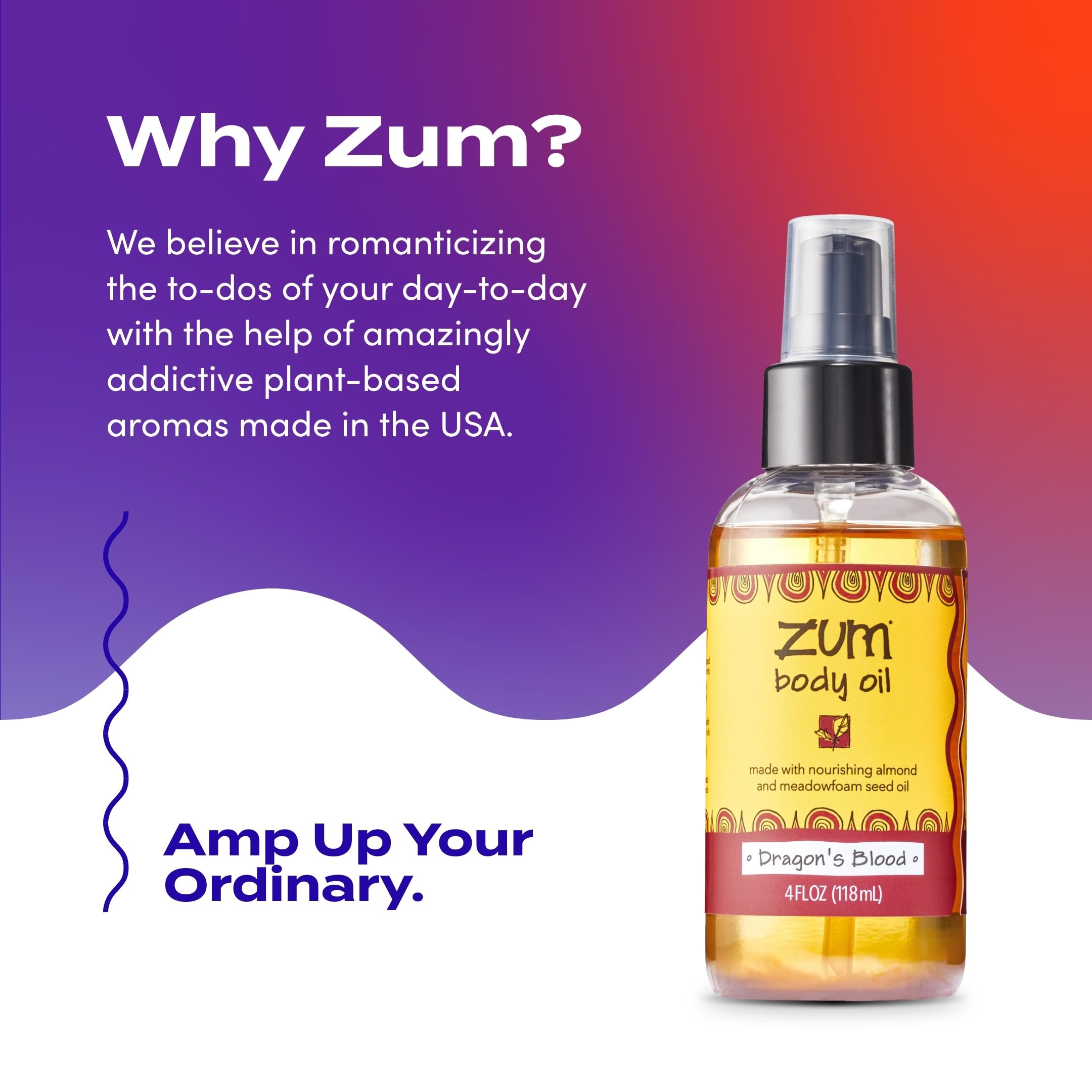 USA-crafted, natural, cruelty-free Zum Dragon's Blood Oil.