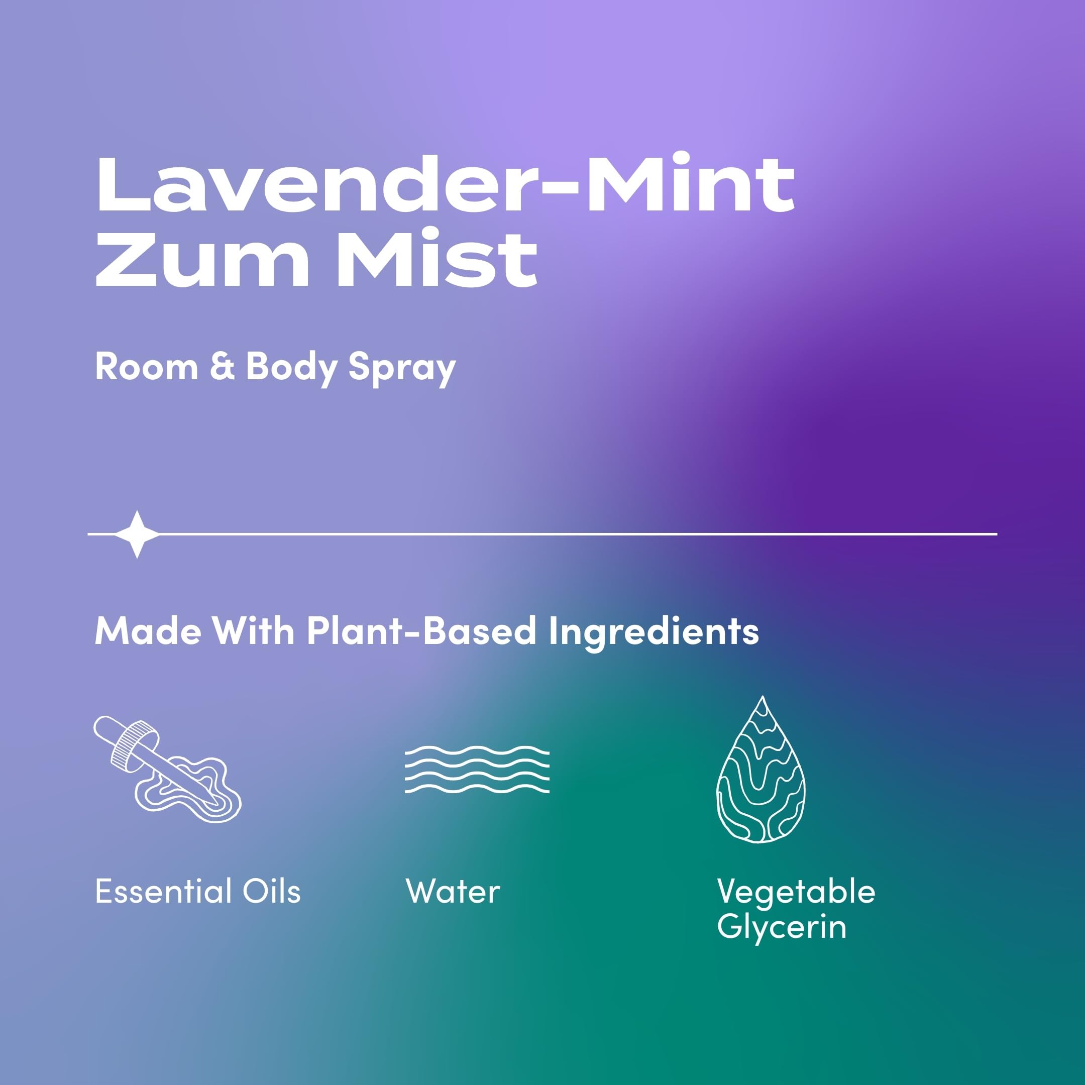Indigo Wild Zum Mist essential oil spray lavender-mint offers balanced fragrance for daily use.