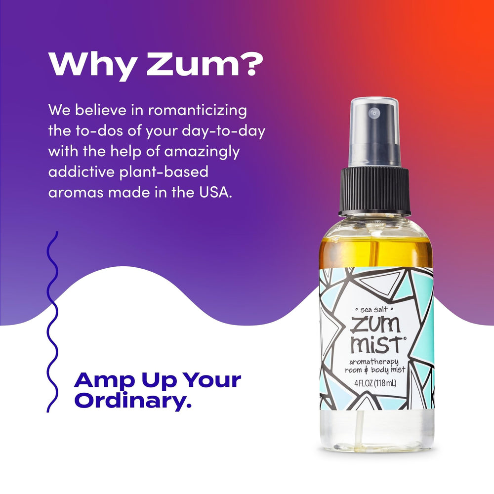 Zum Mist Sea Salt ingredients panel, showing natural and cruelty-free values.