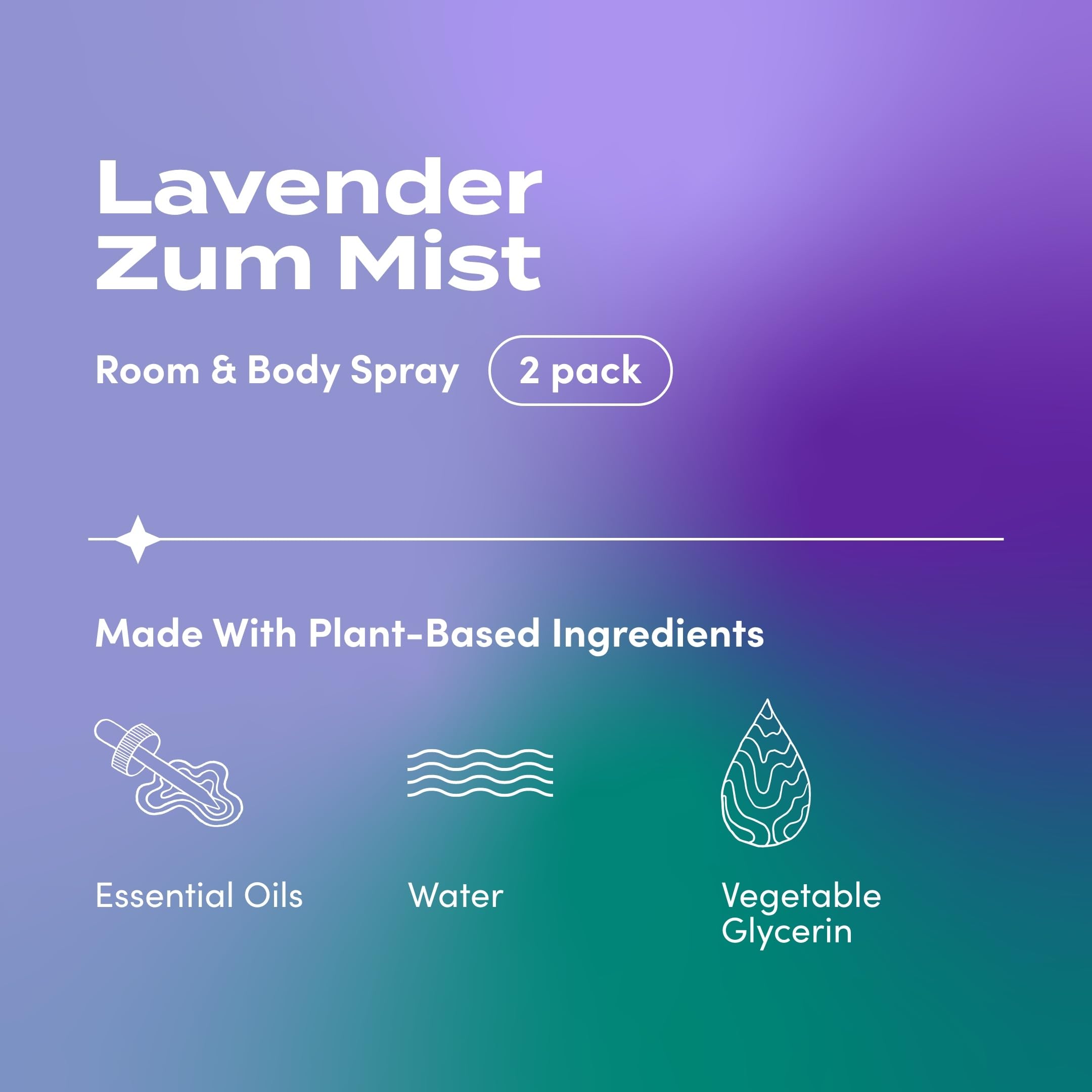 Indigo Wild Zum Mist lavender scent bottle offers calming aroma for relaxation.