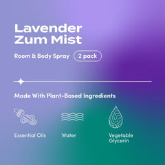 Indigo Wild Zum Mist lavender scent bottle offers calming aroma for relaxation.