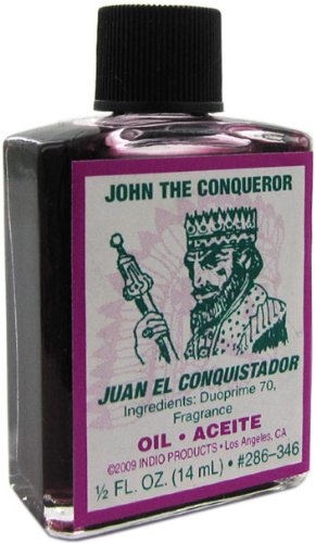 INDIO John The Conqueror Oil bottle, ready for ritual use and on-the-go spiritual practice.