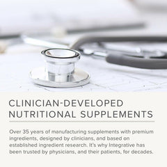 Indolplex bottle on wood surface conveys trusted quality from Integrative Therapeutics