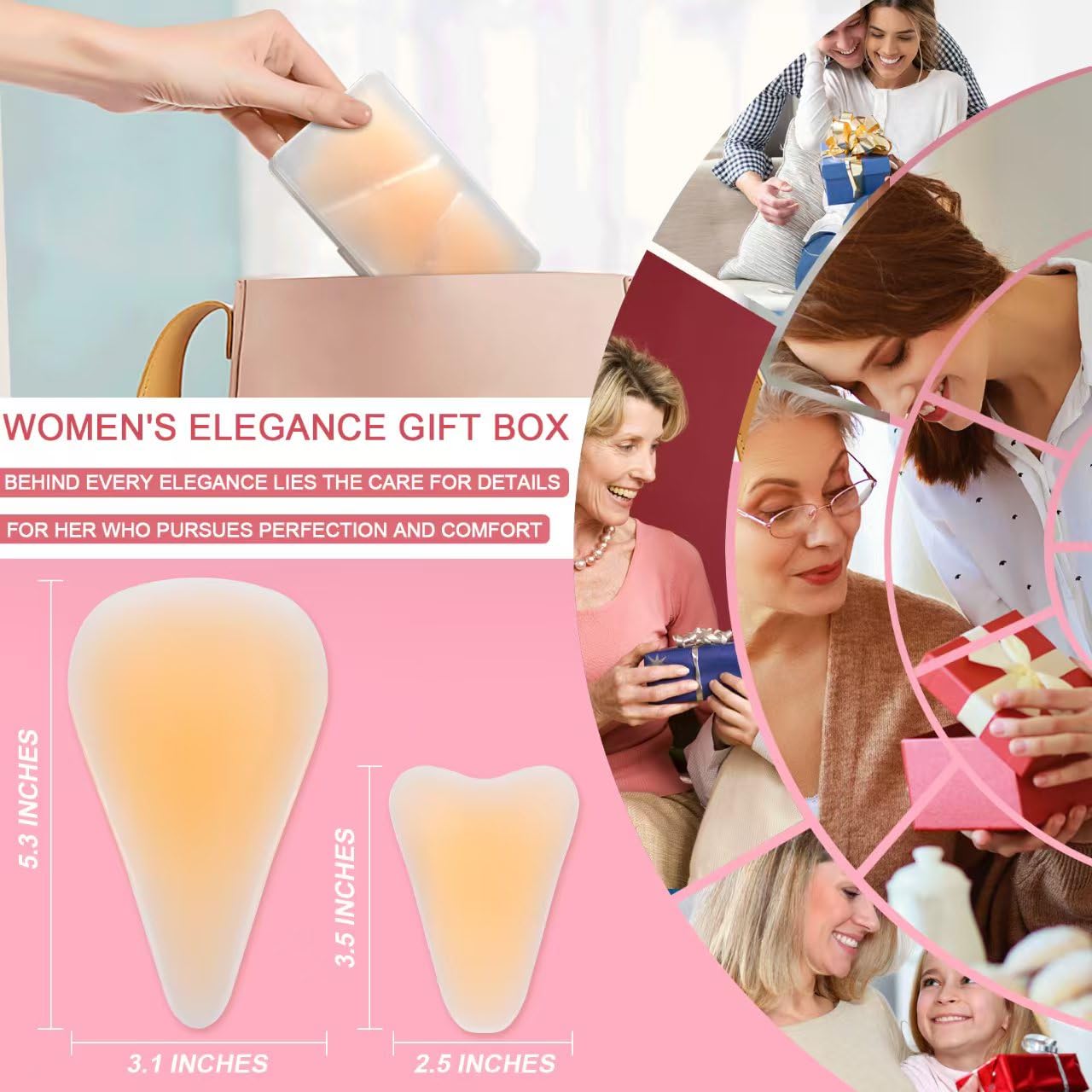 Inefticism camel concealer toe cover easy to use—place inside underwear lining for modesty.