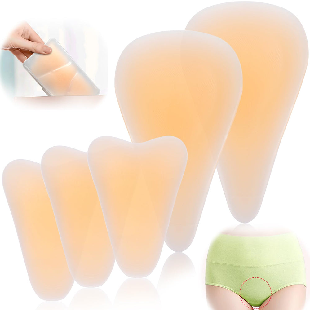 Inefticism camel concealer toe cover small Y-shape pad for discreet coverage under swimsuits.