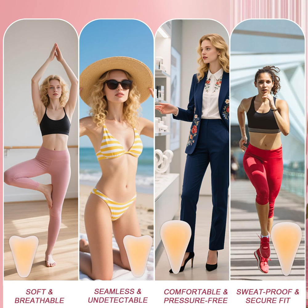 Inefticism camel concealer toe cover soft silicone pads offer comfort during workouts.
