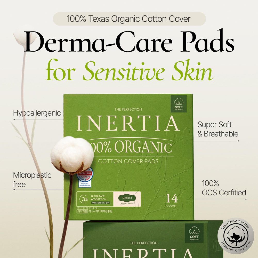 Inertia The Perfection Green winged pad shown for secure leak protection
