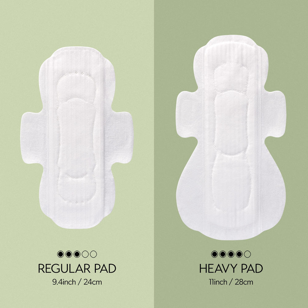 Inertia Prism White 40-count packaging image emphasizing bulk-free, heavy-absorbency protection.