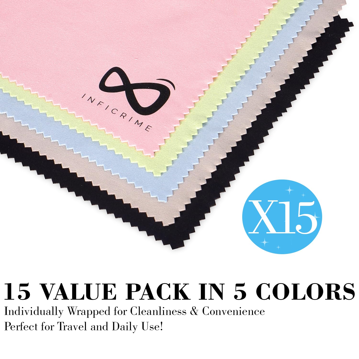INFICRIME 15-pack storage-friendly bundle for home and on-the-go