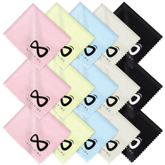 INFICRIME microfiber glasses cloth 7x6 inch pack for scratch-free cleaning