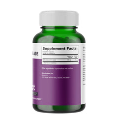 Infinite Age dry black seed capsules closeup showing texture and packaging.