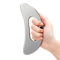 InfiniteRelax Guasha metálico con mango ergonómico para uso cómodo en zonas grandes.