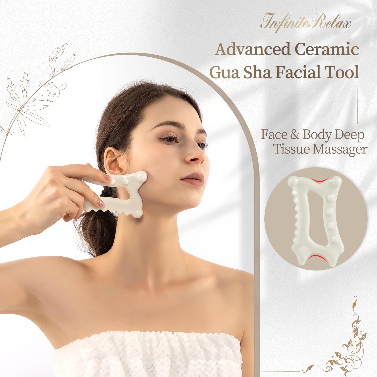 InfiniteRelax facial neck body massage gua sha for smoother skin and contour