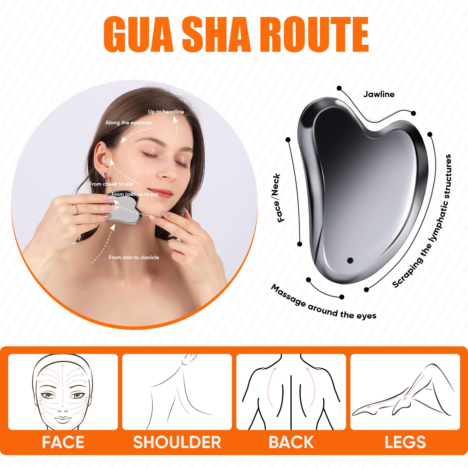 Infinitorelax Guasha Terahertz para contorno facial definido y firme