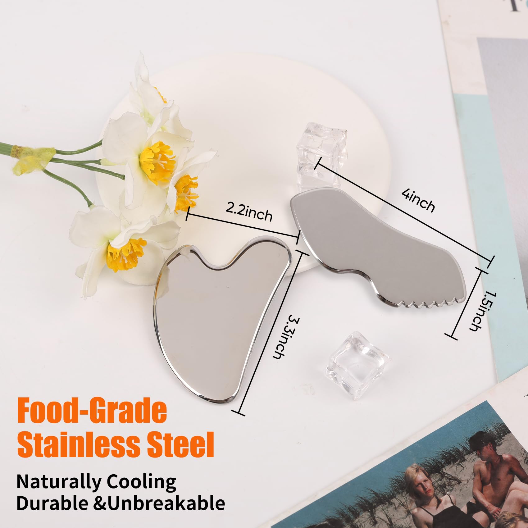 InfiniteRelax two-piece gua sha set image ready for at-home spa routines