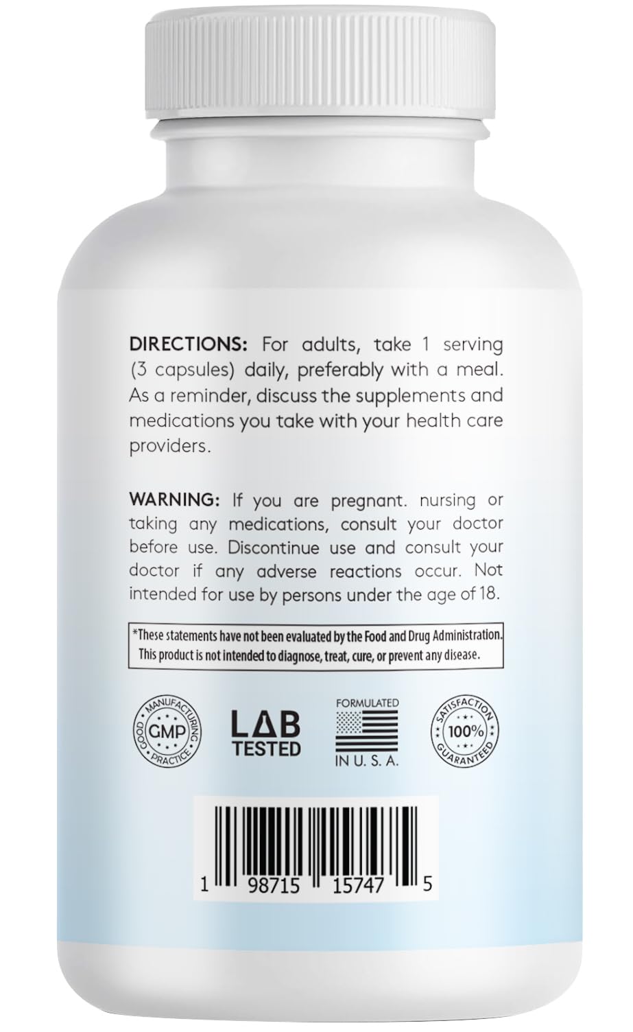 Infusions International SAM-e 1200mg label highlights potency and ingredients.