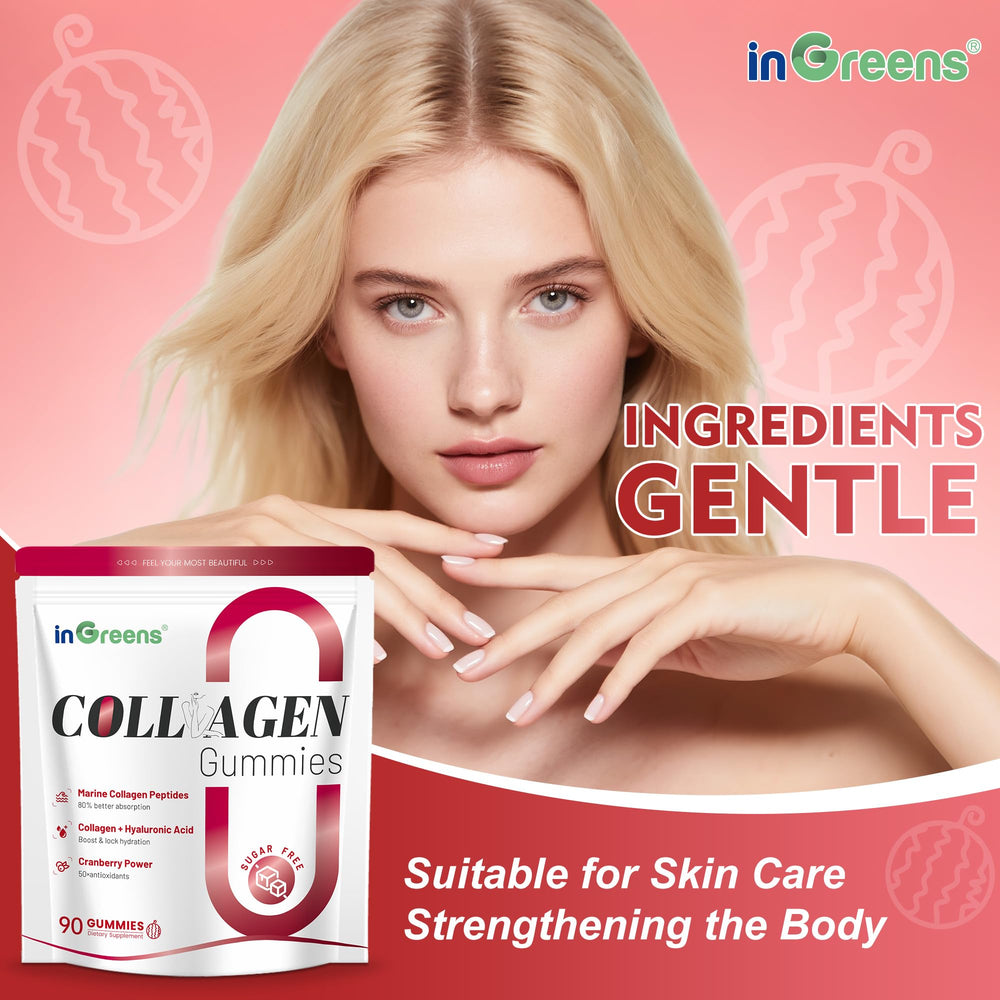 inGreens Collagen Gummies hyaluronic acid focus helps skin hydration