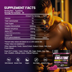inGreens Creatine Monohydrate Gummies bottle label emphasizes gluten free and sugar free