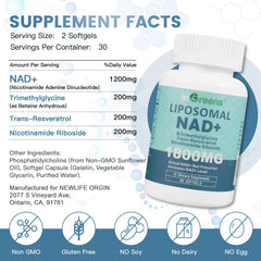 inGreens Liposomal NAD+ softgels closeup showing easy daily use.