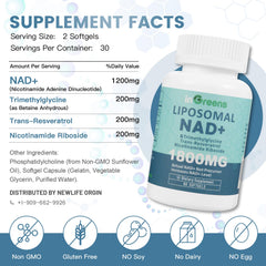 inGreens Liposomal NAD+ softgels arranged for easy daily supplementation