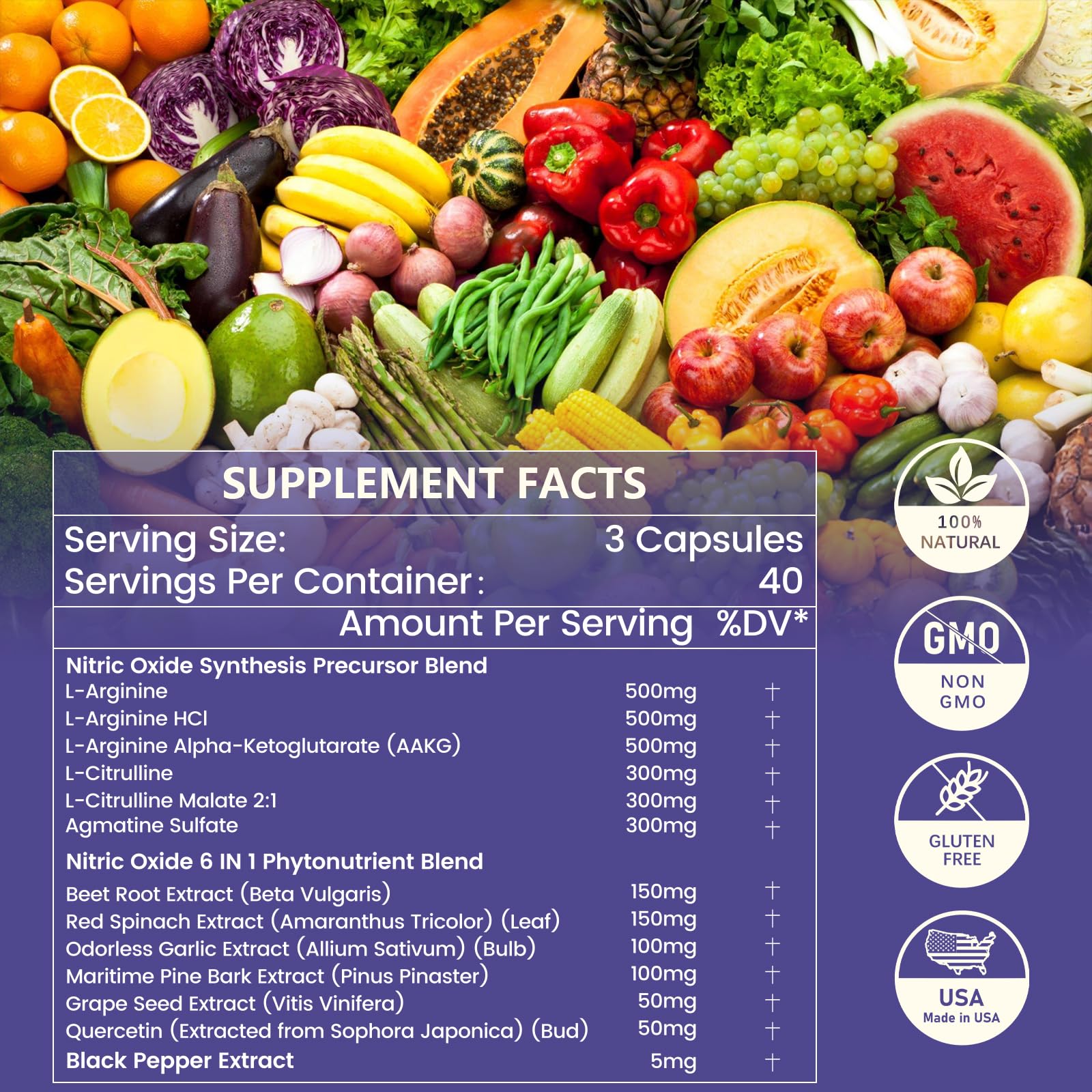 inGreens Nitric Oxide bottle beside heart icon signaling circulation support
