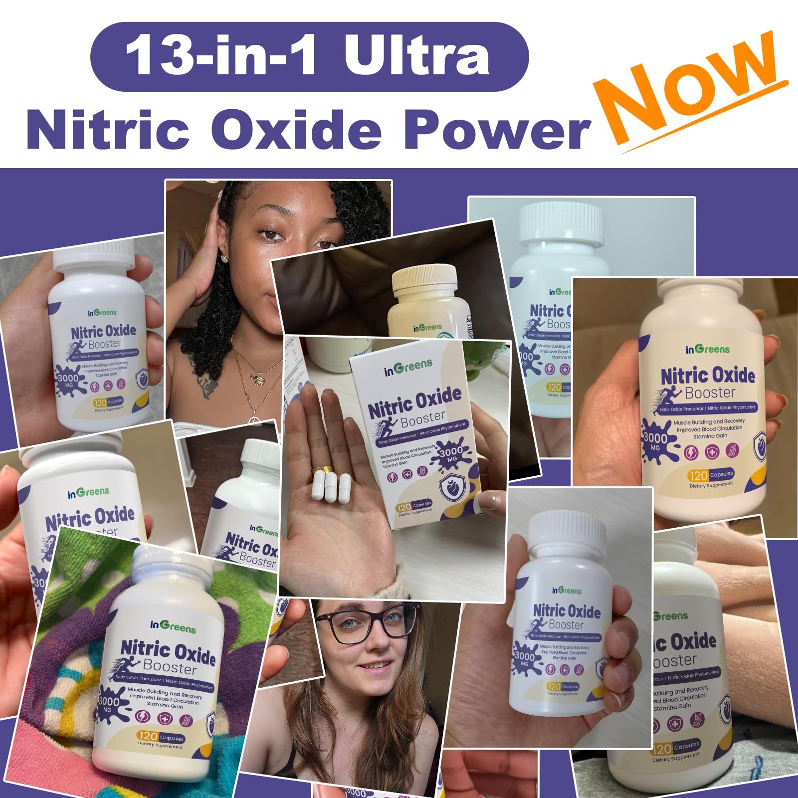 inGreens Nitric Oxide supports workout energy and circulation during gym sessions