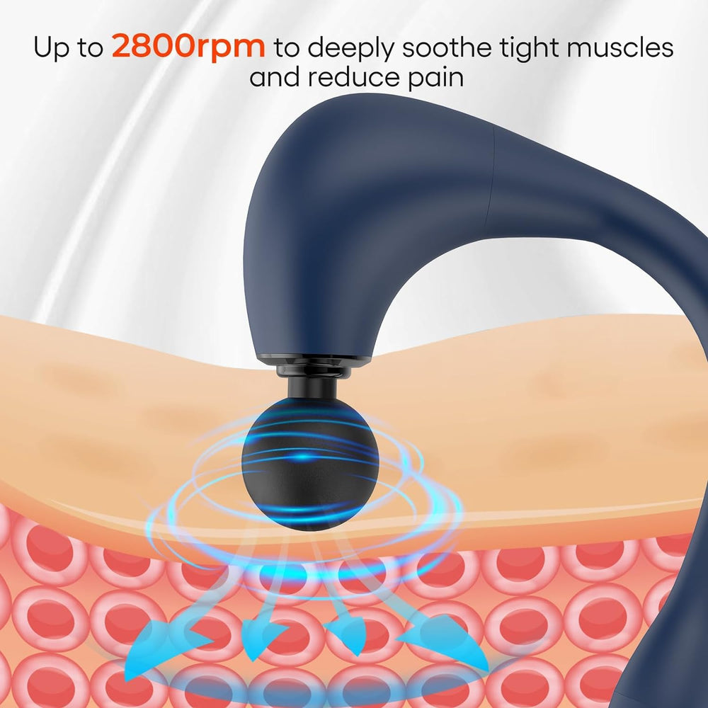 INKEER dark blue packaging highlights a ready-to-ship massager.