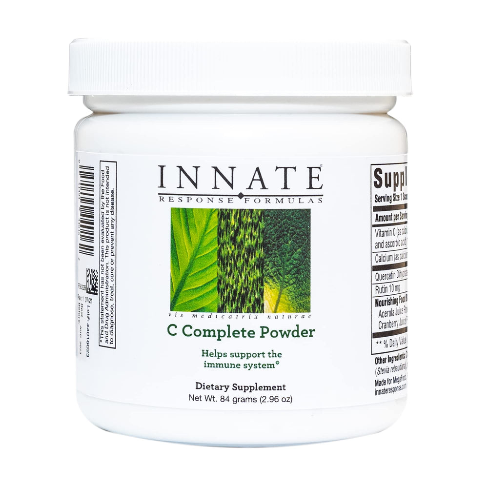 Innate Response Formulas C Complete Powder bottle pour for easy daily immune support