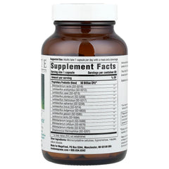 Capsules closeup highlighting 50 billion CFU and 14 probiotic strains for thorough support.