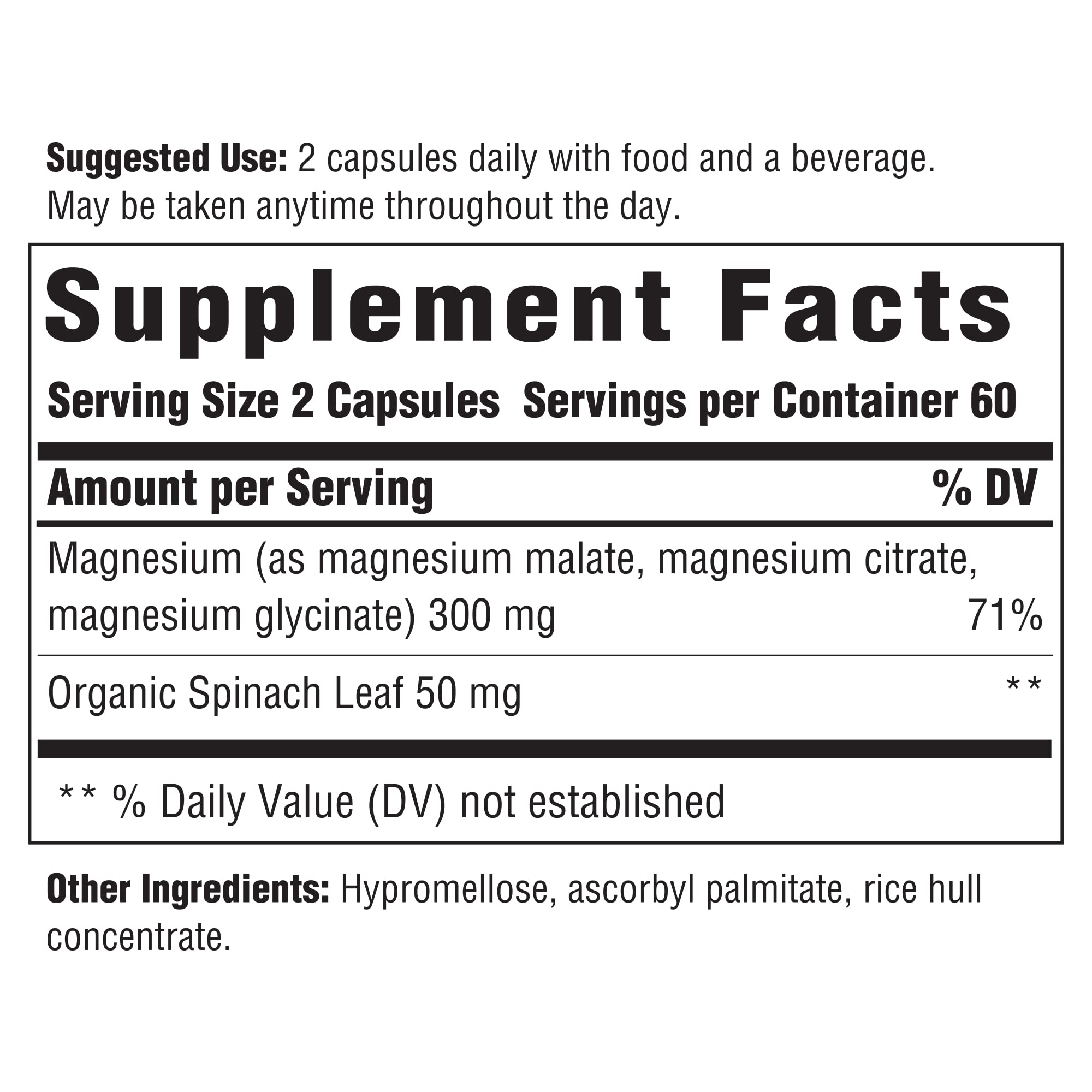 INNATE Response Formulas Magnesium capsules close-up shows three forms for absorption.