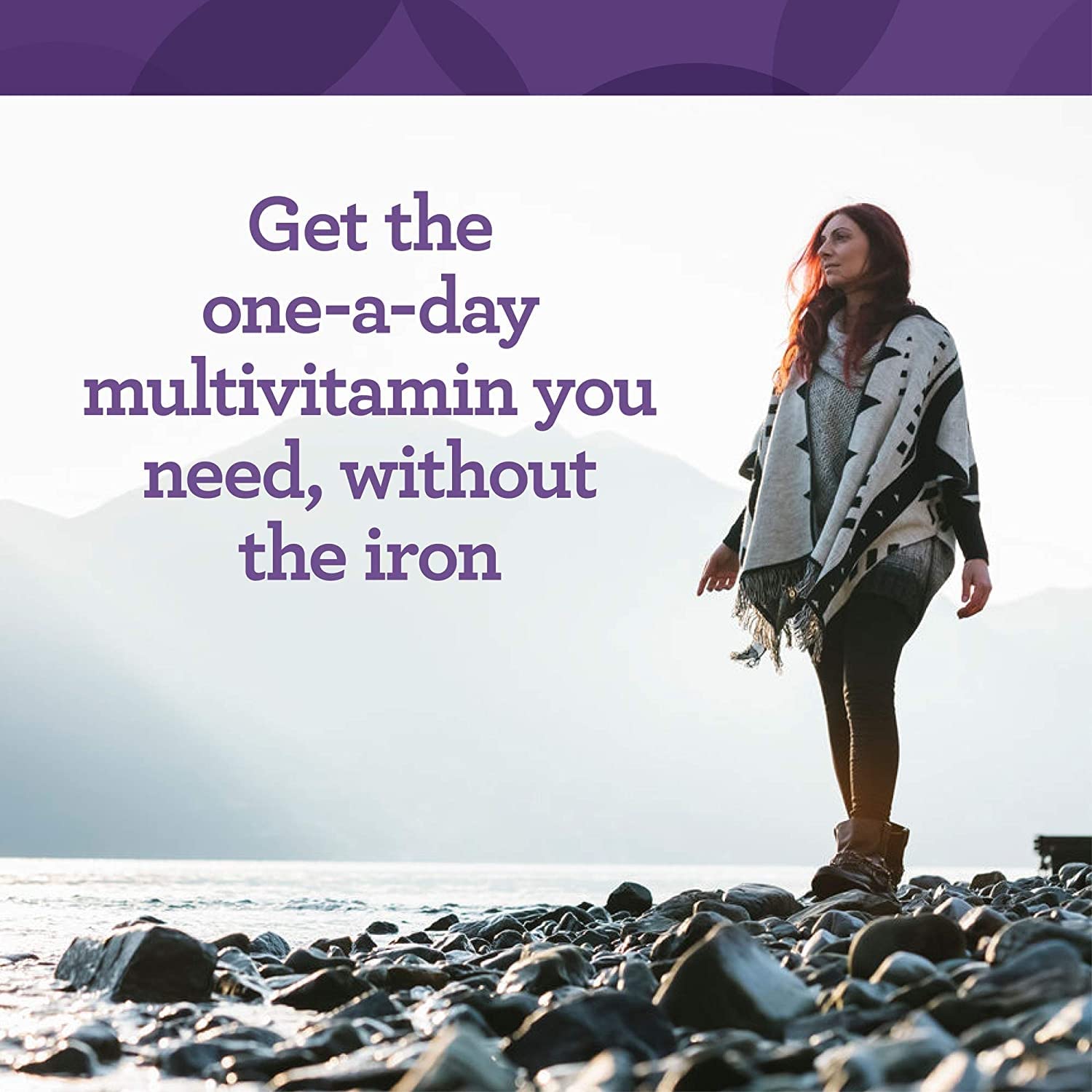 Innate Response Formulas One Daily Without Iron tablet closeup for easy daily use.